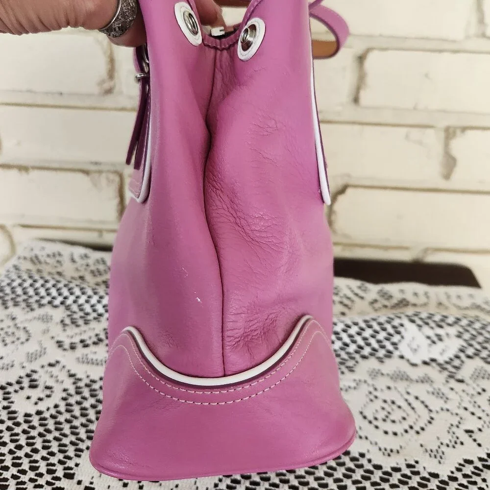 Vintage Coach Hampton Y2k Pink Barbie Handbag Tote Purse